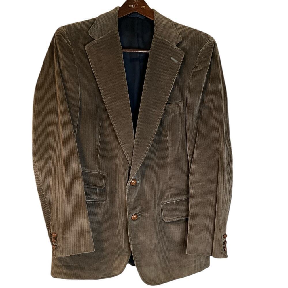Vintage Mens Nordstrom Clours By AJ Corduroy Blazer Academic Brown Size 40